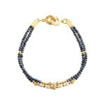 Błyszcząca bransoletka z fasetowanych spineli i białych pereł