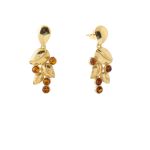 Uniwersalne kolczyki wiszące ze srebrem w pozłoceniu